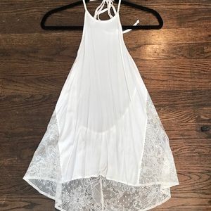 Halter top with lace back detail worn twice